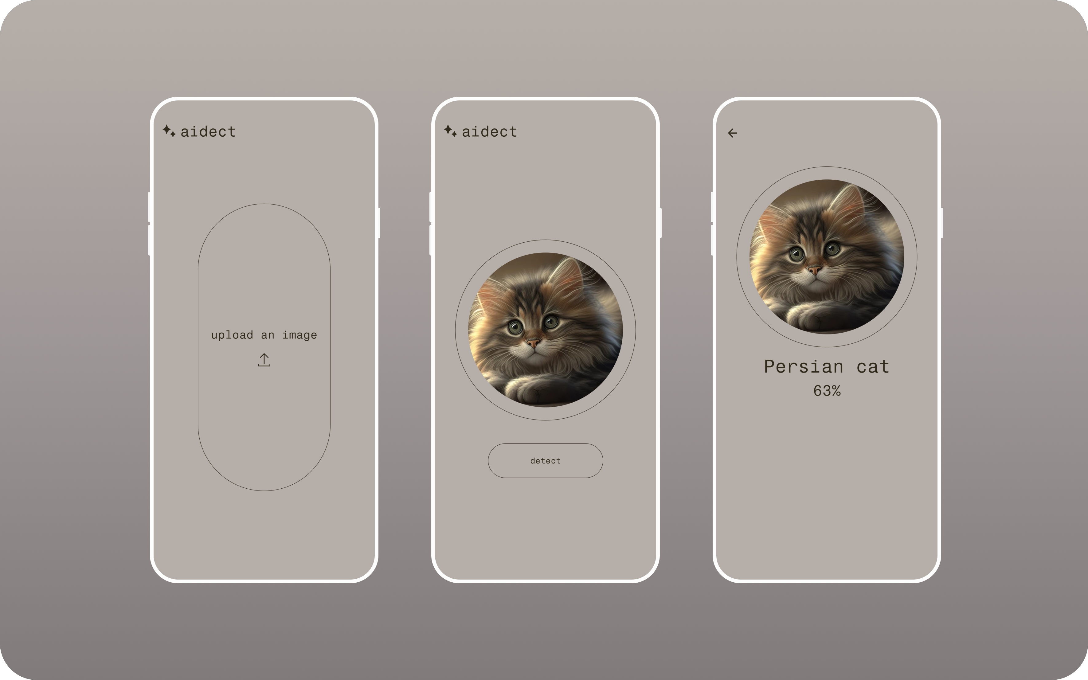 Screenshot aplikacji AI Recognition App